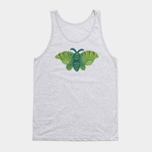 Large Green Moth Tank Top